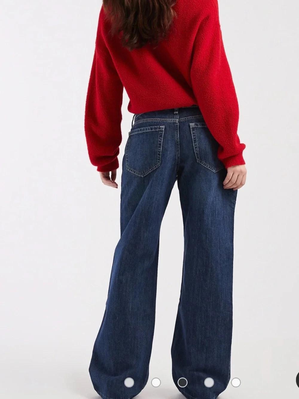 Hollister Low Rise Baggy Jeans Dark Blue Size 00R W24 - Picture 2 of 11
